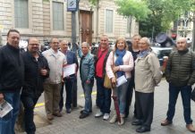 Los compañeros de la ATP protestan por las pensiones