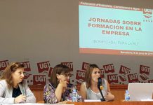 Susana Dussaillant interviene en las Jornada Técnica de Formación en la empresa organizada por UGT FICA Catalunya
