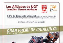 La UGT del Vallès Oriental disposarà d’un estand informatiu al circuit de montmeló durant gran premi de catalunya de motogp per assessorar els treballadors