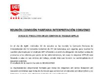 Reunión comisión paritaria interpretación convenio IV Convenio Colectivo de ITV de Catalunya