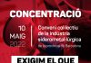 Concentració pel conveni col•lectiu de la indústria siderometal•lurgica de la província de Barcelona
