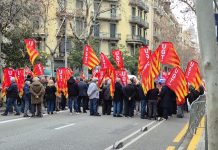 Els jubilats i jubilades de la UGT FICA de Catalunya es mobilitzen contra el canvi unilateral de la tramitació de les devolucions de l’IRPF