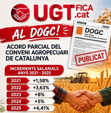 Publicat al DOGC l’acord parcial del Conveni col·lectiu agropecuari de Catalunya