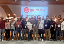 UGT FICA Veolia Agua reúne a representantes de todo el territorio bajo el lema «Diferentes realidades, una sola voz»